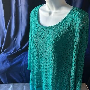 JM Collection lace lined beautiful tunic